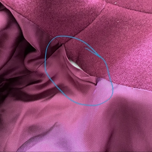 L.L. Bean Purple Wool Cashmere Blend Blazer Jacket Size 10 - Picture 8 of 9